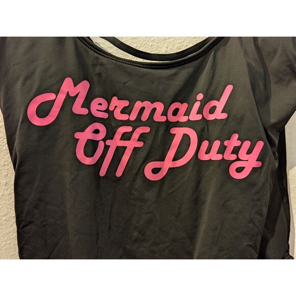 Francesca’s Swim "Mermaid Off Duty" One Piece Tie Back Swimsuit  Sz L - Picture 6 of 11